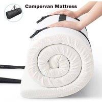 NESTLUNE 120*190*5CM Mattress Topper Memory Foam + Storage Bag Set in White | Size: Cot