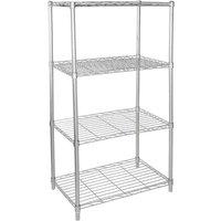 KORVIXA 4 Tier Silver Metal Storage Rack Shelving | Size: 900mm