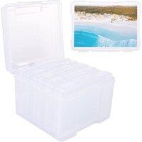 FLAVORA 46 - Transparent Picture Album Organizer Photo Storage Box in Clear | Size: 500mm