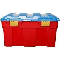 FLAVORA Heavy Duty 40L Storage Box Trunk with Clip in Red | Size: 500mm
