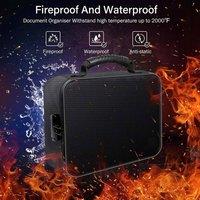 KORVIXA Waterproof Document Organizer Box with Lock in Black | Size: 500mm