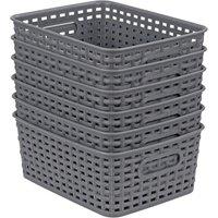 KORVIXA Grey Handy Storage Basket Plastic Crate | Size: 900mm