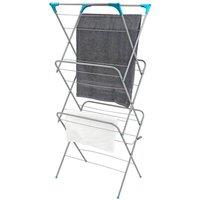 KORVIXA 3 Tier Clothes Airer Laundry Dryer in Silver | Size: 100 cm x 100 cm