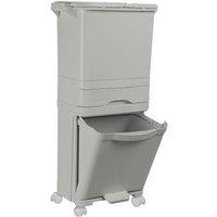 KORVIXA 42L PLASTIC TRASH BIN KITCHEN RECYCLING in Grey | Size: 100 cm x 100 cm