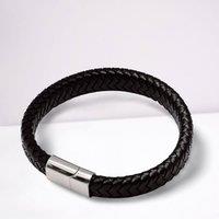 Aye Do Gifts Men's Luxury Black Leather Bracelet