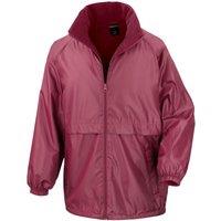 Result Core Men's Microfleece Lined Waterproof Jacket in Burgundy | Size: 2XL