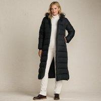 Lands' End Women's Plus Hooded Maxi Down Coat in Black | Size: 24-26