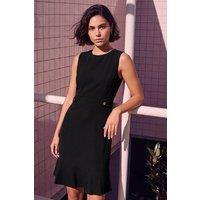 Roman Women's Sleeveless Button Side Short Dress in Black | Size: 10
