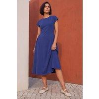 Roman Women's Side Pleat Detail Dress in Navy | Size: 10