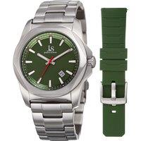 Joshua&Sons Men's Zaryn Flux 43mm Japan Quartz Fashion in Green