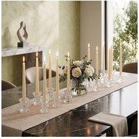 Living and Home 12 Pack Clear Candle Holders