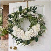 Living and Home Artificial Flower Wreath for Front Door in Green