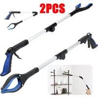 KORVIXA 2X LONG REACH GRABBER REACHER LITTER PICKER HELPING in Black | Size: 0.5m x 1m