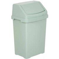 FLAVORA SILVER SAGE-Plastic Swing Top Bin in Green | Size: 0.6m2
