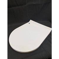 NESTLUNE Luxury D-Shape Toilet Seat Heavy Duty White Soft Close Top