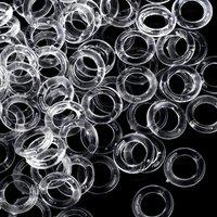 SPETLEK Plastic Roman Blind Curtain Rings 50PCS in Clear