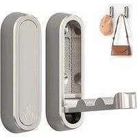 SPETLEK Folding Wall Hooks Non-Slip 2pcs in Silver