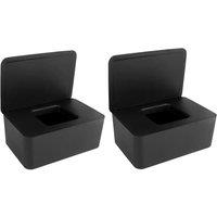SPETLEK Wet Wipes Dispenser Box Black(2pcs) in Black