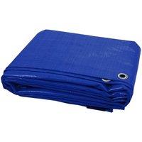 FLAVORA 4M x 6M HEAVY DUTY WATERPROOF TARPAULIN EYELETS COVER in Blue