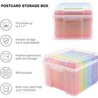 FLAVORA 57 - Multicoloured Picture Album Organizer Photo Storage Box | Size: 500mm