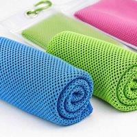 FLAVORA 4 Piece Microfiber Cooling Towels for Workout Yoga | Size: Bath Sheet