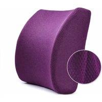 SPETLEK Memory Foam Lumbar Back Support Cushion for Car Office Wheelchair in Purple | Size: 100 cm x 190 cm