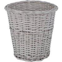 SPETLEK Waste Bin for Bedroom Woven Waste Paper Basket Bin Grey, Wicker in Grey | Size: 0.6m2