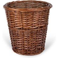 SPETLEK Small Waste Bin for Bedroom Woven Waste Paper Basket Bin Brown, Wicker in Brown | Size: 0.6m2