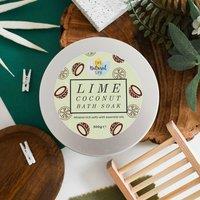 Natural Spa Cosmetics Lime Coconut Bath Soak | Natural Mineral Bath Salts Tin UK in All