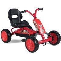 CASART Kids Pedal Go Kart 4 Wheel Bike Cart with 2-Position Seat in Red