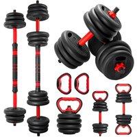 FLAVORA 4-in-1 multifunctional dumbbell set in Black | Size: 0-12 m