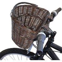 SPETLEK Wicker Bike Bicycle Basket Shopping Basket Brown | Size: 0-12 m