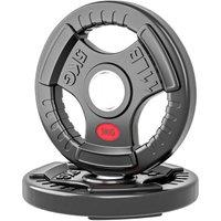 NESTLUNE 2 x 5kg Olympic Weight Plates in Black | Size: 0-18 m