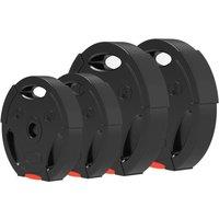 NESTLUNE Weight Plates Set for Home Gym, 2 x 5kg, 2 x 2.5kg, Black | Size: 0-12 m
