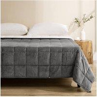 Living and Home 6.8Kg Ultra Soft Flannel Heavy Blanket in Grey | Size: 127 cm x 200 cm