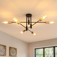 COMELY Industrial Ceiling Light, 6 Lights Vintage Sputnik Ceiling Light