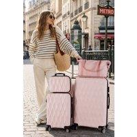 ExtraStar 5-Piece ABS Hardshell Luggage Set with Duffel Bag in Pink