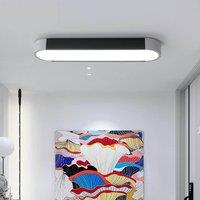 NIVOR 50cm Simple Rectangle Acrylic LED Flush Mount Ceiling Cool Light in Black