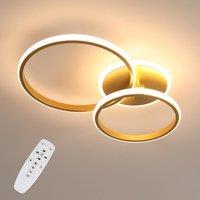 Pheashine Elegant LED Ceiling Light Gold Stepless Dimming 3000-6500K 42W