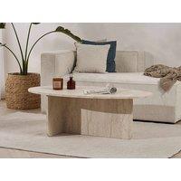 Vente-unique Coffee Table - Travertine Effect - ISENORA in Beige