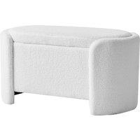 Nordlys Scandinavian Design Bench with Storage in White