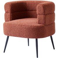 Nordlys Scandinavian Design Metal Leg Lounge Chair in Red
