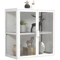 VCM Wall display cabinet hanging display case glass Flokas S in White