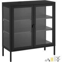 tectake Metal Display Case Baker in Black