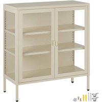 tectake Metal Display Case Baker in Cream