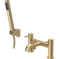 Balterley Round Bath Shower Mixer Tap with Shower Kit Brushed Brass in Metallics