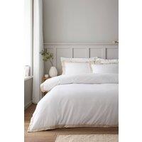 Bianca 'Brushed Tailored' Cotton Duvet Cover Set in Natural | Size: King