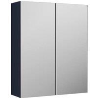 Balterley 600mm 50/50 Split Mirrored Bathroom Cabinet in Blue