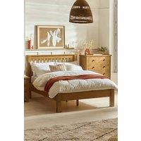 Julian Bowen Amsterdam Low Footend Solid Oak Bed in Natural | Size: Super King