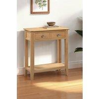 Julian Bowen Cotswold 2 Drawer Console Table with Shelf in Light Oak